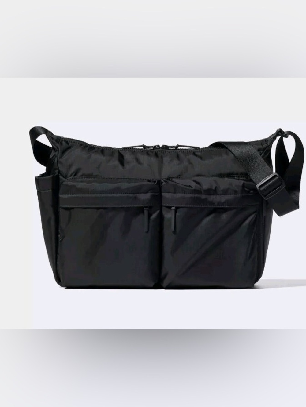 Uniqlo Black Multi Pocket Messenger Shoulder Bag